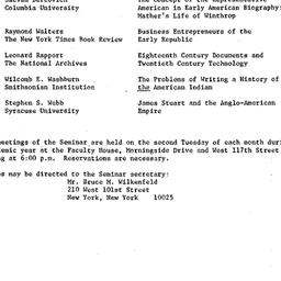 Announcements, Early Americ...