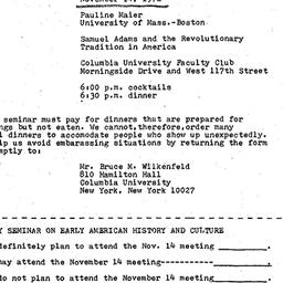 Announcements, 1972-11-14. ...