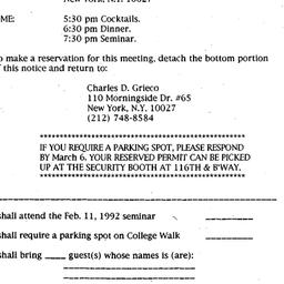 Announcements, 1992-03-10. ...