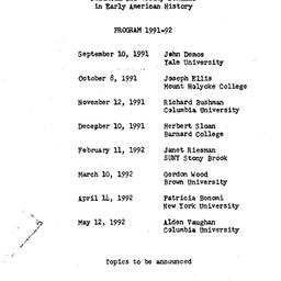 Schedules, Early American H...