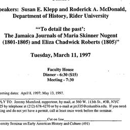 Announcements, 1997-03-11. ...