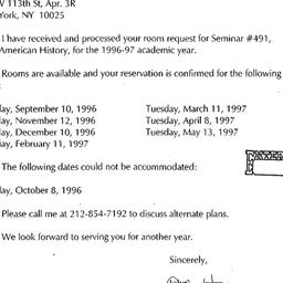 Correspondence, 1997-07-10....
