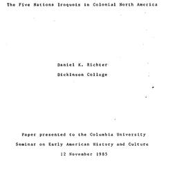 Speaker's notes, 1985-1...