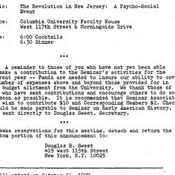 Announcements, 1977-10-11. ...