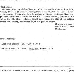 Announcements, 1975-11-20. ...