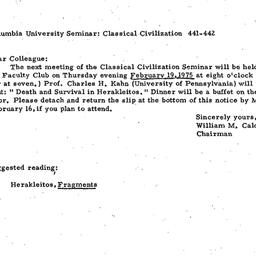 Announcements, 1976-02-19. ...