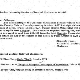 Announcements, 1975-10-16. ...