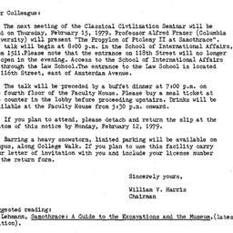 Announcements, 1979-02-15. ...