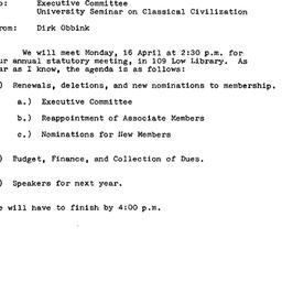 Announcements, 1990-04-13. ...