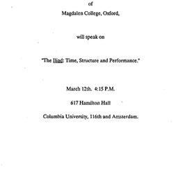 Announcements, 1990-03-12. ...