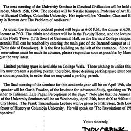 Announcements, 1990-02-26. ...