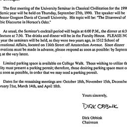Announcements, 1990-09-11. ...