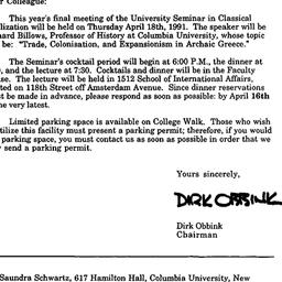 Announcements, 1991-04-03. ...