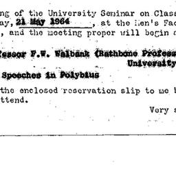 Announcements, 1964-05-21. ...