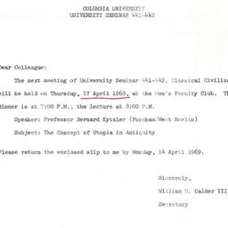 Announcements, 1969-04-17. ...