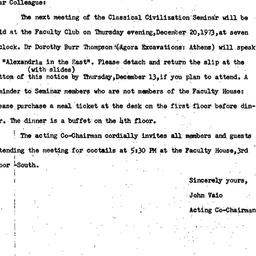 Announcements, 1973-12-20. ...