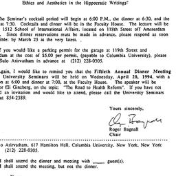 Announcements, 1994-04-11. ...