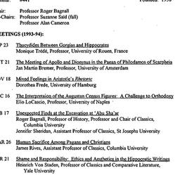 Schedules, Classical Civili...