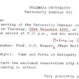 Announcements, 1965-12-16. ...