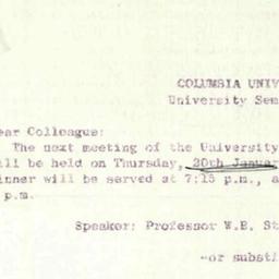 Announcements, 1966-01-20. ...