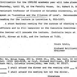 Announcements, 1982-03-31. ...