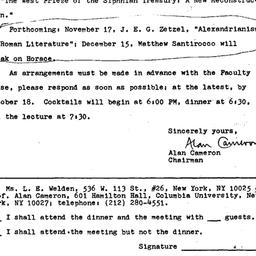 Announcements, 1983-10-04. ...