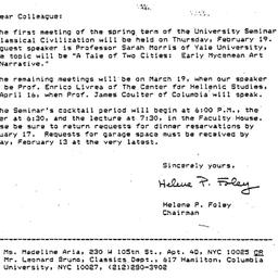 Announcements, 1987-01-22. ...