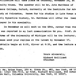 Announcements, 1980-10-29. ...