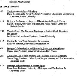 Schedules, Classical Civili...