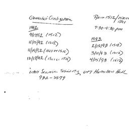 Schedules, Classical Civili...
