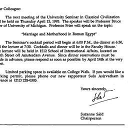 Announcements, 1993-04-02. ...
