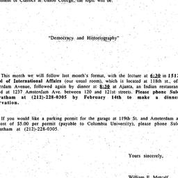 Announcements, 1996-02-01. ...