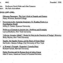Schedules, Classical Civili...