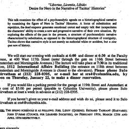 Announcements, 1998-01-09. ...
