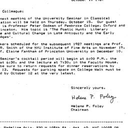 Announcements, 1987-10-01. ...