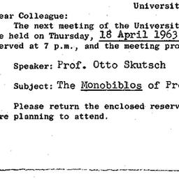 Announcements, 1963-04-18. ...