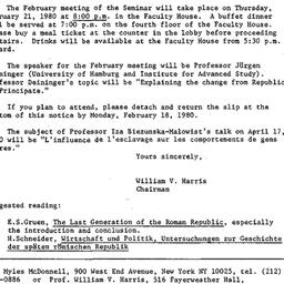Announcements, 1980-02-21. ...