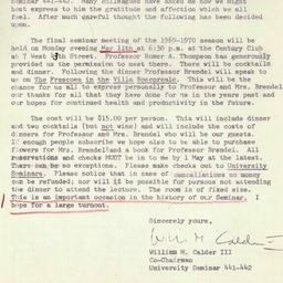 Announcements, 1970-04-01. ...