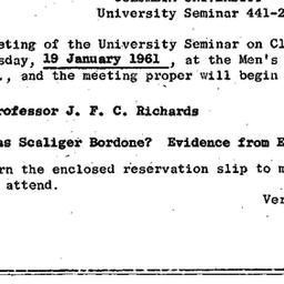 Minutes, 1961-01-19. Classi...