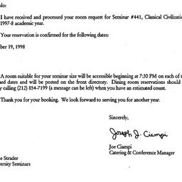 Correspondence, 1999-07-15....