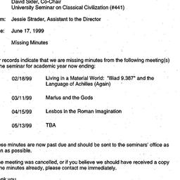 Correspondence, 1999-06-17....