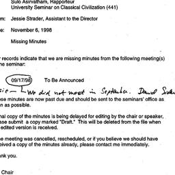 Correspondence, 1998-11-06....