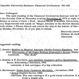 Announcements, 1974-12-19. ...