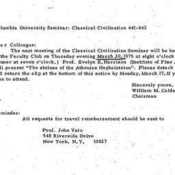 Announcements, 1975-03-20. ...
