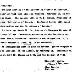 Announcements, 1983-02-02. ...