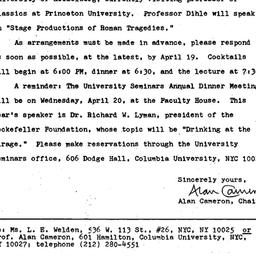 Announcements, 1983-04-07. ...