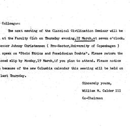 Announcements, 1973-03-22. ...