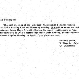 Announcements, 1973-04-19. ...