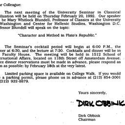 Announcements, 1992-02-04. ...