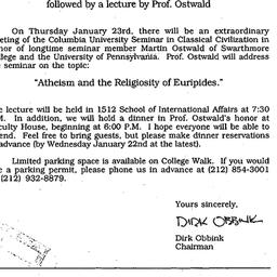 Announcements, 1992-01-23. ...